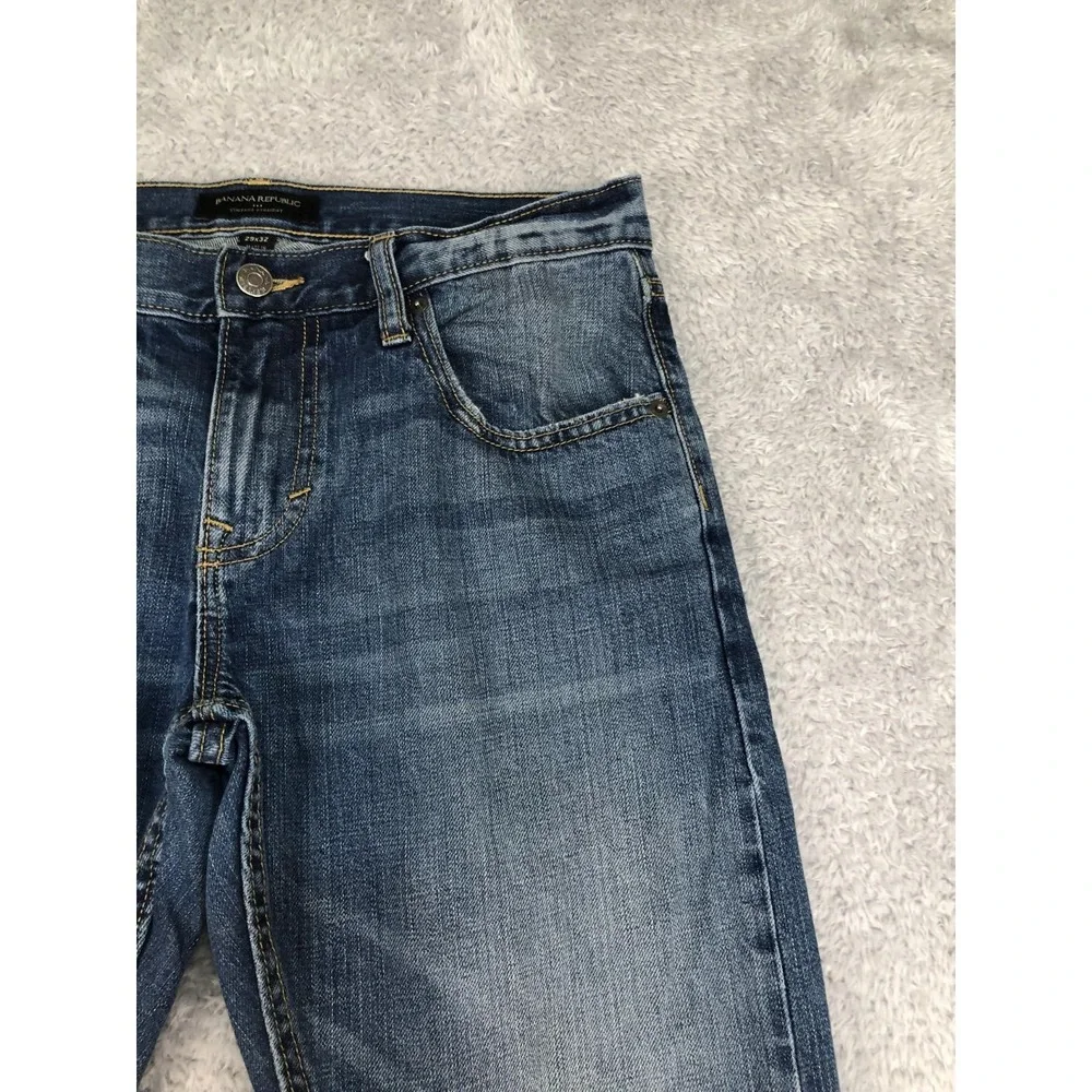 Banana Republic Jeans Mens Size 30x32 (Tag 29x32) Vintage Straight Blue Low Rise